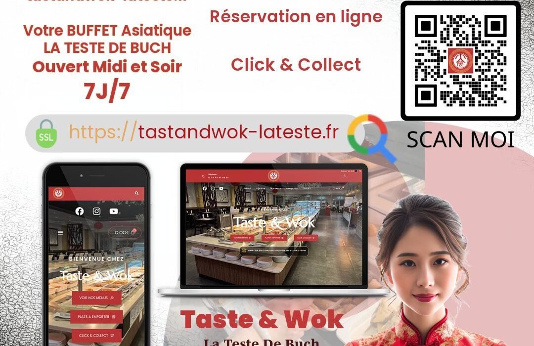 MS France Concept présente : Un nouveau site web pour Taste & Wok La Teste de Buch