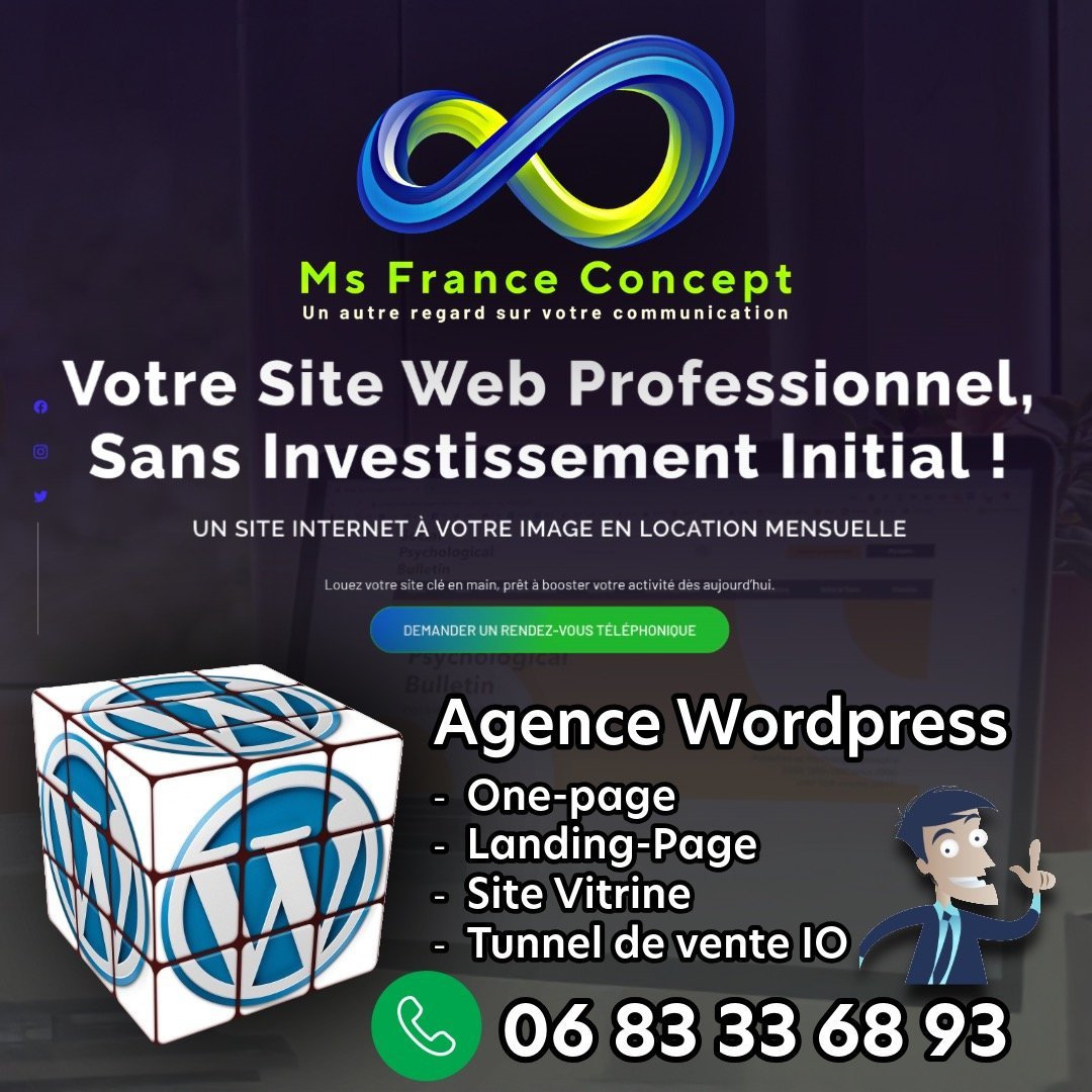 LOUEZ VOTRE SITE WEB AVEC MS FRANCE CONCEPT !